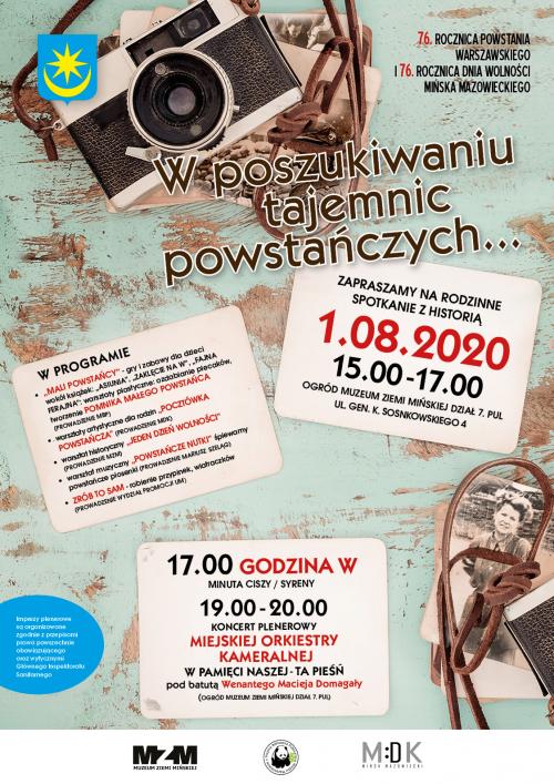 plakat promujący obchody rocznicy powstania warszawskiego