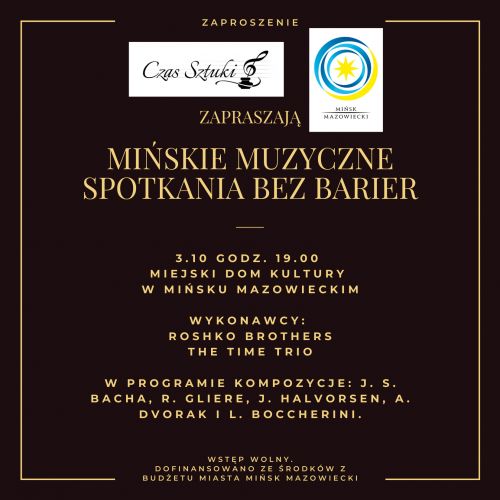 3.10 g. 19.00 - Mińsk Mazowiecki - Mińskie Muzyczne Spotkania bez Barier
