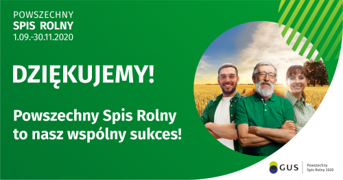 Spis rolny - podziękowania