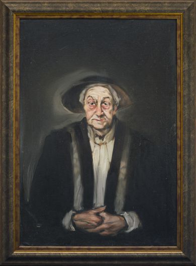 Obraz Jacka Siudzińskiego. Portret starego człowieka.