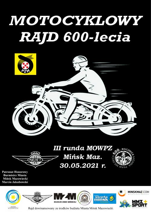 Motocyklowy Rajd 600-lecia - plakat