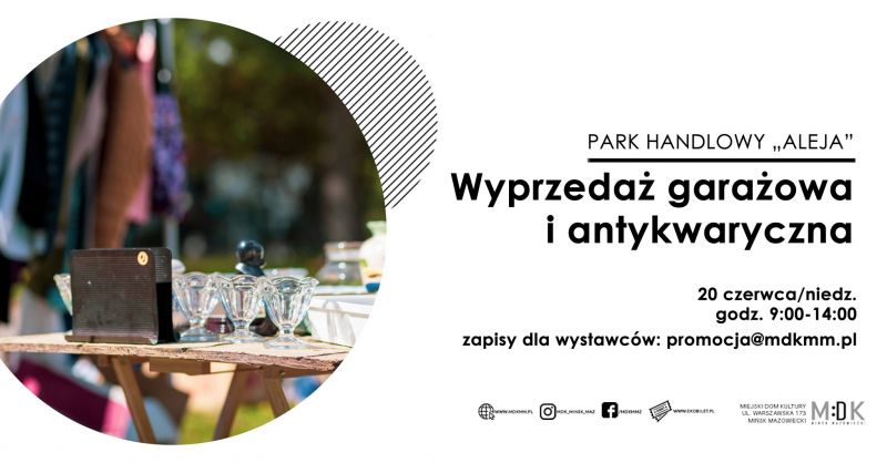 Wyprzedaż garazowa i antykwaryczna w MDK - plakat