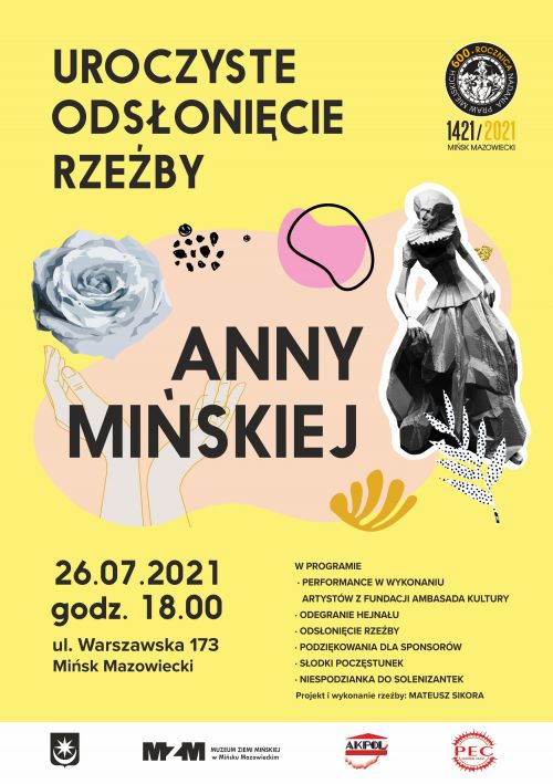 Uroczyste odsłonięcie rzeźby Anny Mińskiej