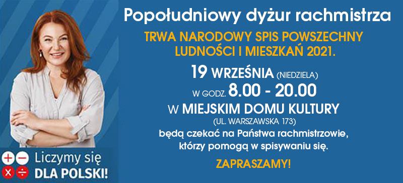 plakat promujący narodowy spis powszechny ludności i mieszkań