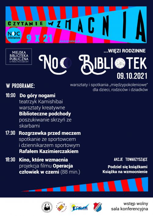 Noc Bibliotek z MBP - plakat