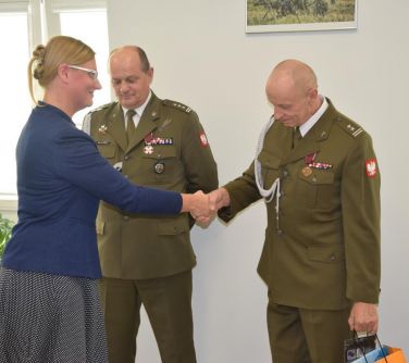 Pożegnanie ppłk. Krzysztofa Gemzy, Wojskowego Komendanta Uzupełnień w Mińsku Mazowieckim i przekazanie obowiązków mjr...