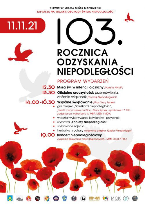 Ścieżki Niepodległości 11 listopada świętować będziemy 103. rocznicę odzyskania przez Polskę niepodległości.