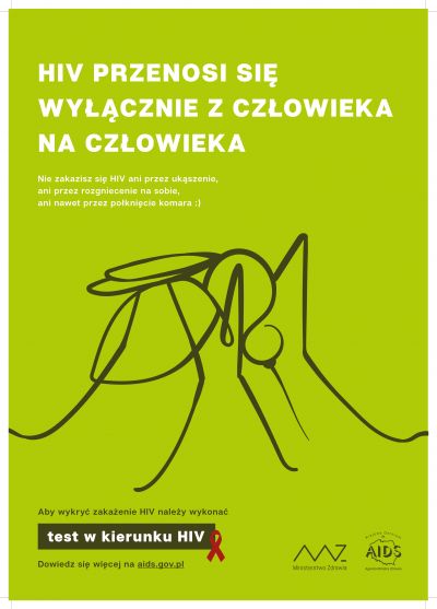 HIV przenosi sie wyłącznie z człowieka na człowieka