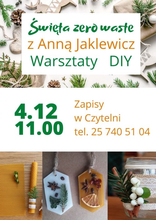 Święta zero waste – warsztaty DIY z Anną Jaklewicz w MBP