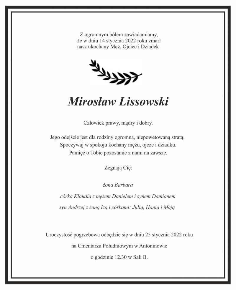 Klepsydra Mirosław Lissowski