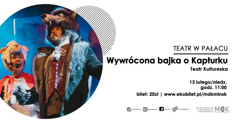 Wywrócona bajka o Kapturku - spektakl dla dzieci - plakat