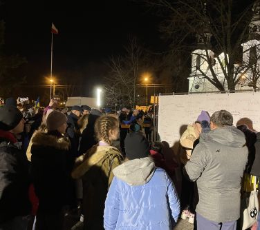 Mińsk dla Ukrainy - manifestacja na Starym Rynku