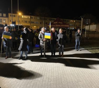 Mińsk dla Ukrainy - manifestacja na Starym Rynku