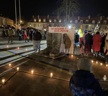 Mińsk dla Ukrainy - manifestacja na Starym Rynku