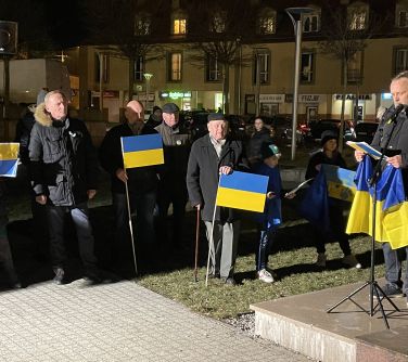 Mińsk dla Ukrainy - manifestacja na Starym Rynku