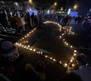 Mińsk dla Ukrainy - manifestacja na Starym Rynku