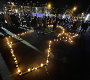 Mińsk dla Ukrainy - manifestacja na Starym Rynku