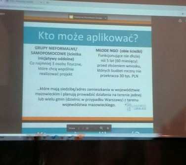 Spotkanie informacyjne z organizacjami pozarządowymi na temat możliwości pozyskania funduszy