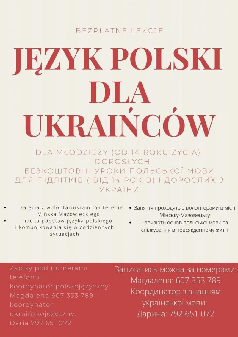 Bezpłatne lekcje języka polskiego 