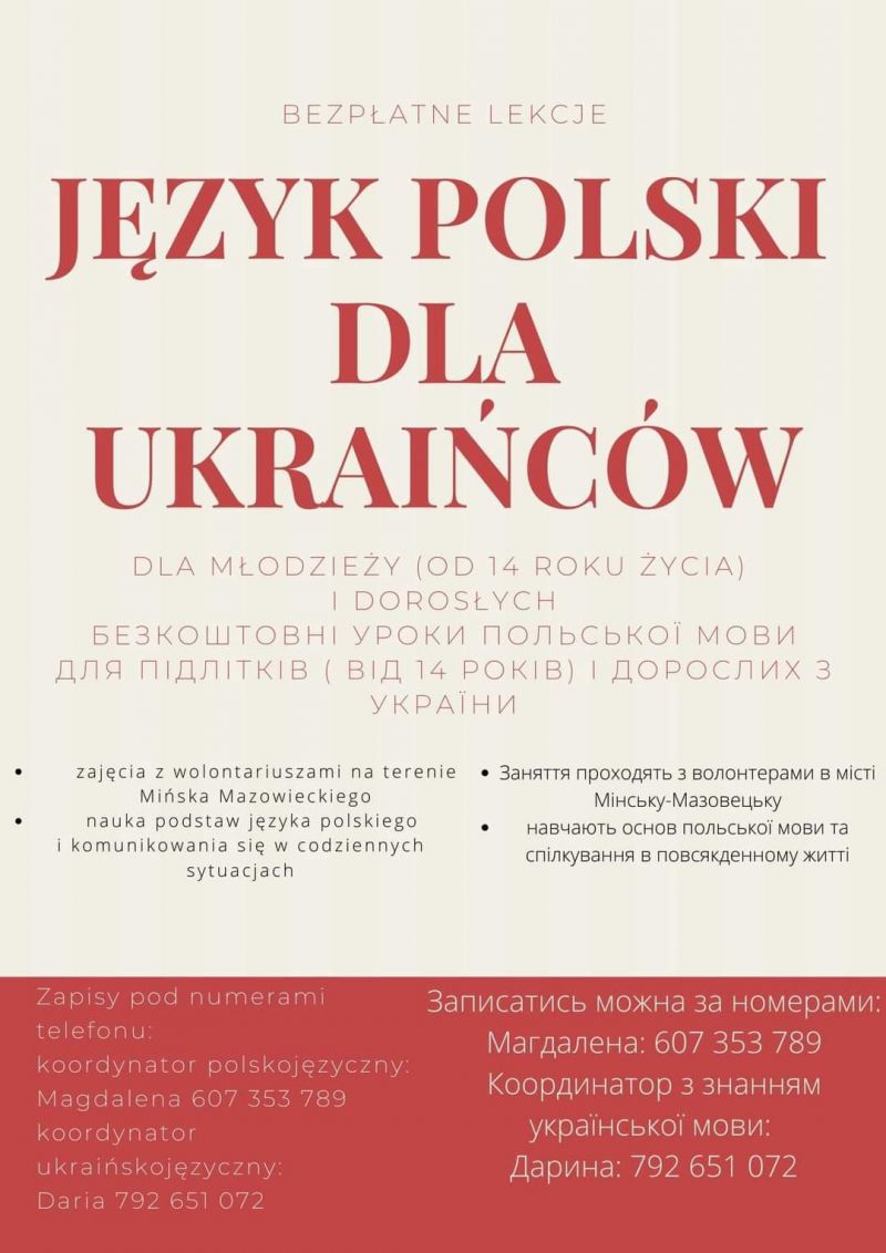 Bezpłatne lekcje języka polskiego