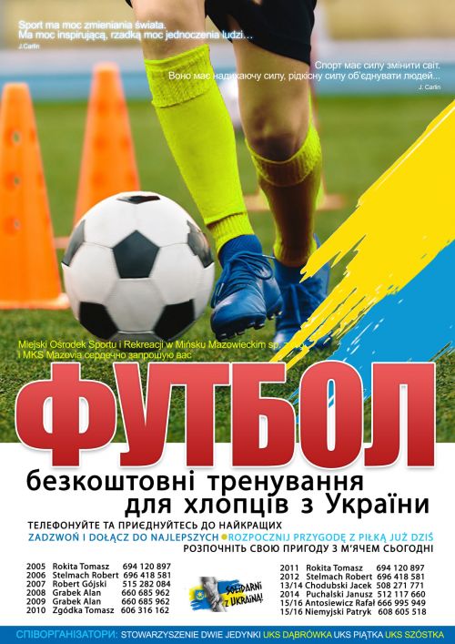 Treningi piłkarskie dla naszych przyjaciół z Ukrainy