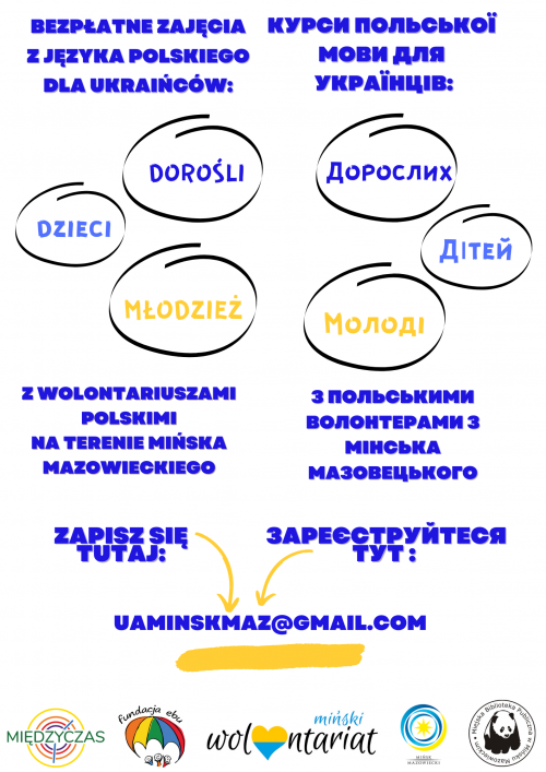 Bezpłatne zajęcia z języka polskiego dla Ukraińców