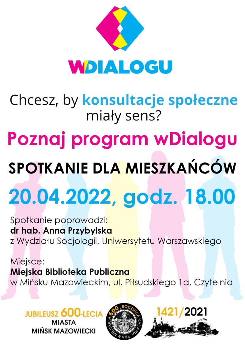 Plakat - spotkanie dla mieszkańców - program wDialogu