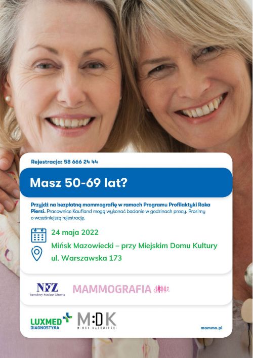 Badania mammograficzne dla Pań w wieku 50-69 - Mińsk Mazowiecki