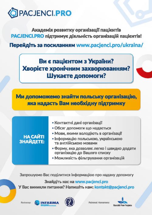 Pomoc dla pacjentów z Ukrainy