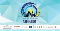 Plakat z informacjami o festiwalu. Napis Art 4 Europe