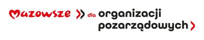 Na białym tle napis Mazowsze dla organizacji pozarządowych