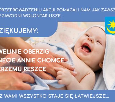 grafika z podziękowaniem dla wolontariuszy