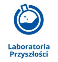 napis: laboratoria przyszłości pod kolbą do doświadczeń