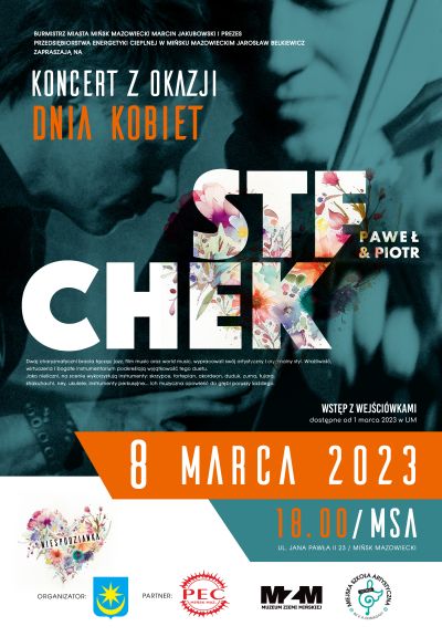 plakat z tytułem głównym Koncert z okazji Dnia Kobiet