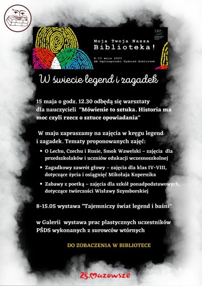 W świecie legend i zagadek, logo w lewym górnym rogu, informacje zawarte na plakacie znajdują się w treści artykułu...