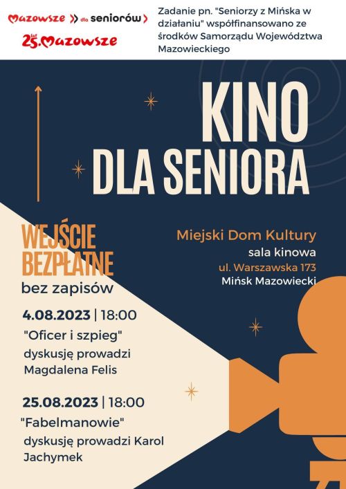 na dole po prawej stronie kamera z której pada cień światła, informacje zawarte na plakacie znajdują się w treści artykułu...