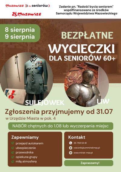 dwa zdjęcia zbroi, nformacje zawarte na plakacie znajdują się w treści artykułu zamieszczonego na stronie