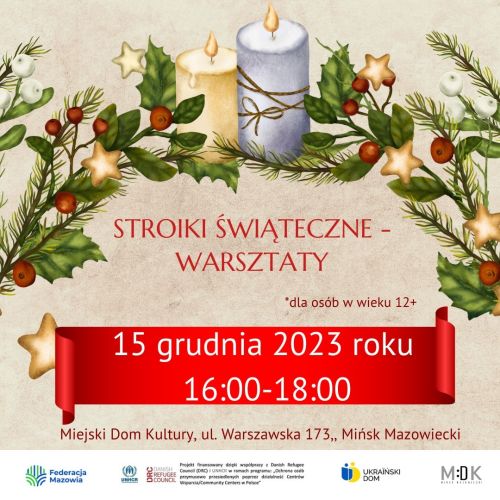 Stroik świąteczny. Informacje w języku polskim