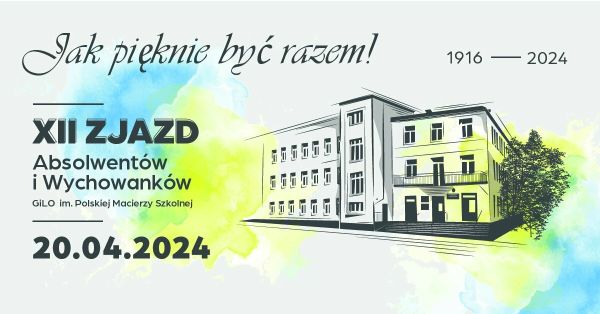 Na szarym tle rysunek szkoły i po prawej stronie drzew. Nakrapiane kolory zółto, niebiesko, zielone. Tytuł główny: "Jak...
