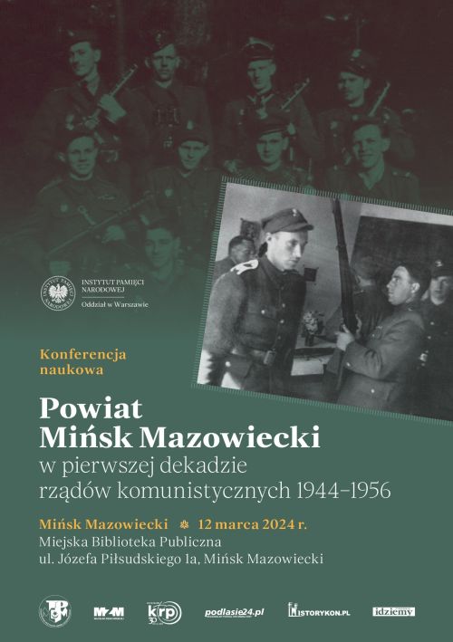 Po prawej na środku szare zdjęcie żołnierzy z karabinami. Poniżej informacje zawarte w treści artykułu