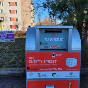 Lokalizacja czerwonych pojemników na terenie miasta Mińsk Mazowiecki