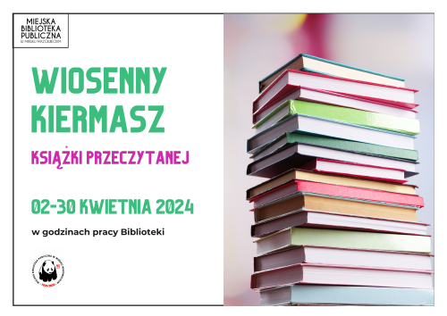 Po prawej stronie szesnaście książek ułożonych jedna na drugiej. Po lewej stronie treści zawarte w artykule