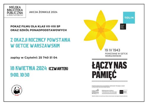 Tekst na białym tle. W prawym górnym rogu żółty żonkil.