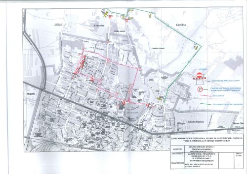 mapa z organizacją ruchu