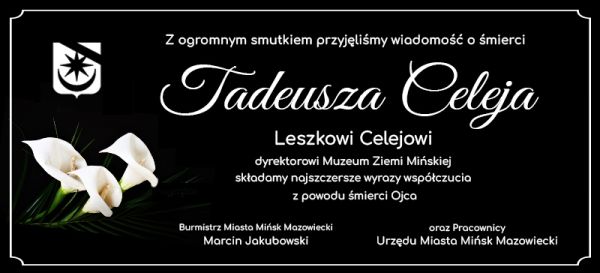 Na czarnym tle kondolencje
