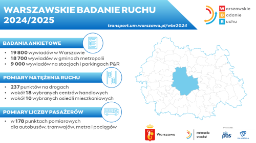 Na białym i niebieskim tle informacje. Po prawej zarys mapy z niebieskim obramowaniem