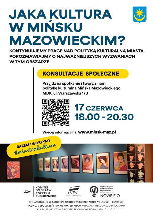 Na białym tle informacje. Pod kniec pasek ze zdjęciami obrazów