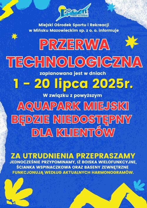 Na niebieskim tle informacje