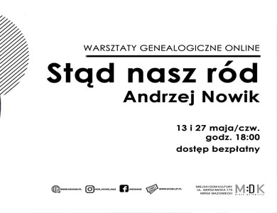 Warsztaty genealogiczne "Stąd nasz ród"