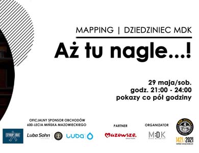 Mapping 3D na fasadzie pałacu Dernałowiczów